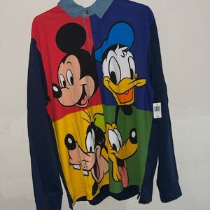 Colorblock Disney Character Long Sleeve Shirt Men’s